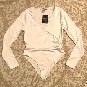 Cream Bodysuit! Low cut!!